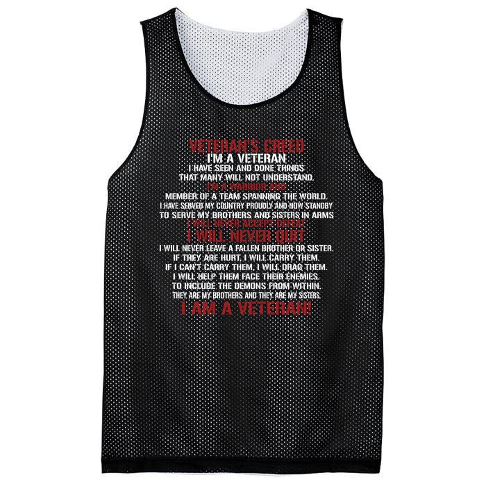 Memorial Day Im A Veteran Mesh Reversible Basketball Jersey Tank