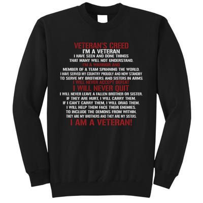 Memorial Day Im A Veteran Tall Sweatshirt