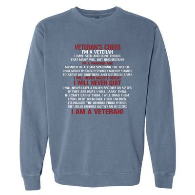 Memorial Day Im A Veteran Garment-Dyed Sweatshirt