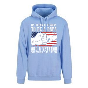 My Dream Is Always To Be A Papa And A Veteran Father Gift Unisex Surf Hoodie