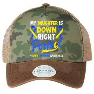 My Daughter Is Down Right Perfect Down Syndrome Awareness Legacy Tie Dye Trucker Hat