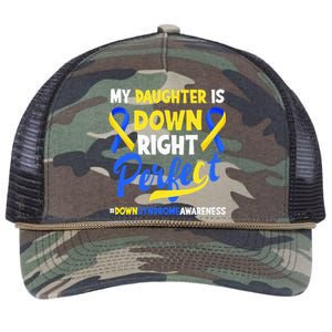 My Daughter Is Down Right Perfect Down Syndrome Awareness Retro Rope Trucker Hat Cap