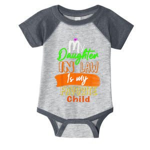 My Daughter In Law Is My Favorite Child I Love You Dad Infant Baby Jersey Bodysuit