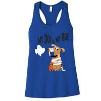 My Dog Is My Boo Ghost Halloween Funny Dog Boo Spooky Season Gift Women's Racerback Tank