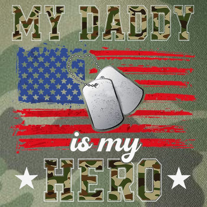 My Daddy Is My Hero Military Dad American Flag Army Proud Ar Legacy Tie Dye Trucker Hat