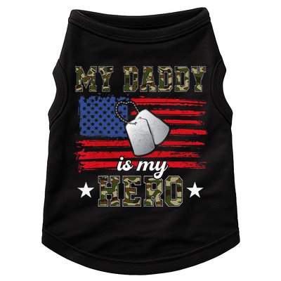My Daddy Is My Hero Military Dad American Flag Army Proud Ar Doggie Tank