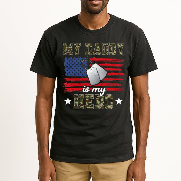 My Daddy Is My Hero Military Dad American Flag Army Proud Ar Tall T-Shirt