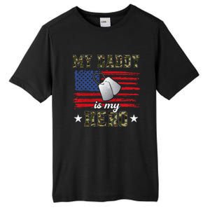 My Daddy Is My Hero Military Dad American Flag Army Proud Ar Tall Fusion ChromaSoft Performance T-Shirt