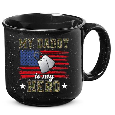 My Daddy Is My Hero Military Dad American Flag Army Proud Ar 15oz Campfire Ceramic Mug