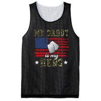 My Daddy Is My Hero Military Dad American Flag Army Proud Ar Mesh Reversible Basketball Jersey Tank