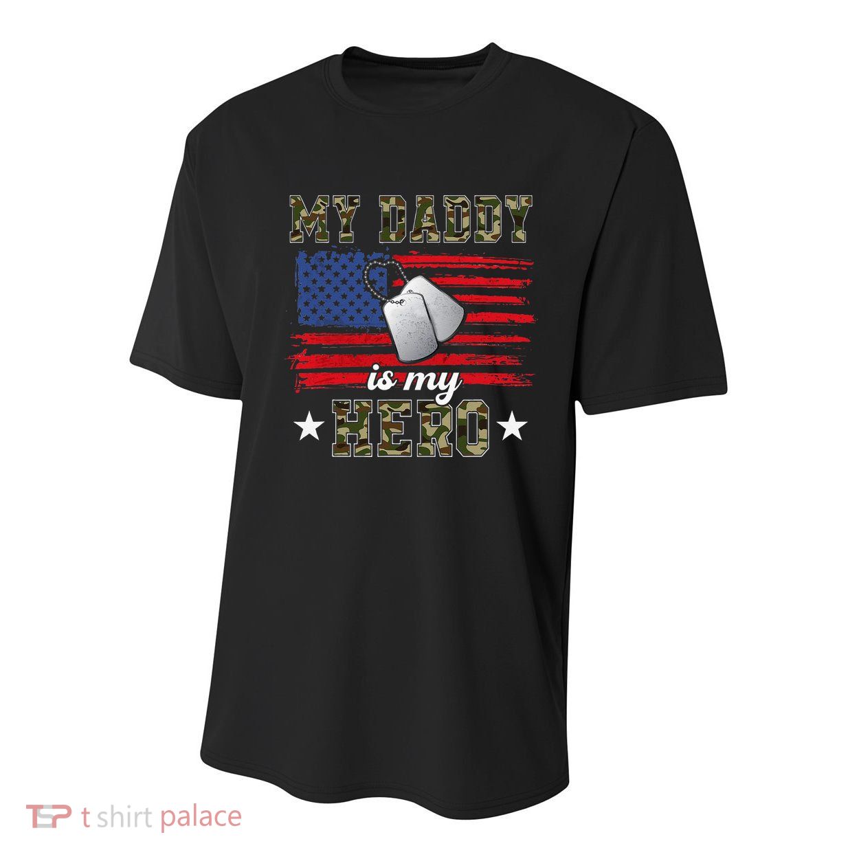 My Daddy Is My Hero Military Dad American Flag Army Proud Ar Youth Performance Sprint T-Shirt