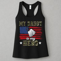 My Daddy Is My Hero Military Dad American Flag Army Proud Ar Womens Tank Top