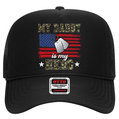 My Daddy Is My Hero Military Dad American Flag Army Proud Ar Trucker Hat