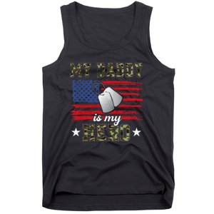 My Daddy Is My Hero Military Dad American Flag Army Proud Ar Tank Top