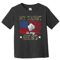 My Daddy Is My Hero Military Dad American Flag Army Proud Ar Toddler T-Shirt