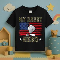 My Daddy Is My Hero Military Dad American Flag Army Proud Ar Toddler T-Shirt