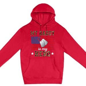 My Daddy Is My Hero Military Dad American Flag Army Proud Ar Premium Pullover Hoodie