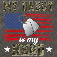 My Daddy Is My Hero Military Dad American Flag Army Proud Ar Cotton Canvas Backpack