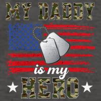 My Daddy Is My Hero Military Dad American Flag Army Proud Ar Vector Backpack