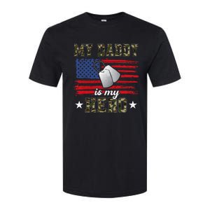 My Daddy Is My Hero Military Dad American Flag Army Proud Ar Softstyle CVC T-Shirt