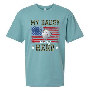 My Daddy Is My Hero Military Dad American Flag Army Proud Ar Sueded Cloud Jersey T-Shirt