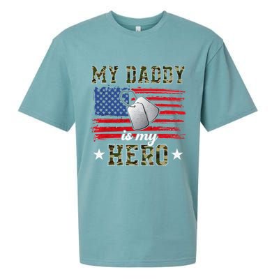 My Daddy Is My Hero Military Dad American Flag Army Proud Ar Sueded Cloud Jersey T-Shirt