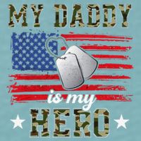 My Daddy Is My Hero Military Dad American Flag Army Proud Ar Sueded Cloud Jersey T-Shirt