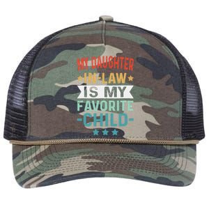 My Daughter In Law Is My Favorite Child Funny Family Gifts Retro Rope Trucker Hat Cap