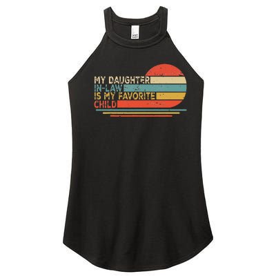 My Daughter In Law Is My Favorite Child Retro Vintage Women's Perfect Tri Rocker Tank