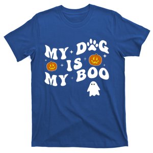 My Dog Is My Boo Groovy Ghost Dog Halloween Funny Gift T-Shirt