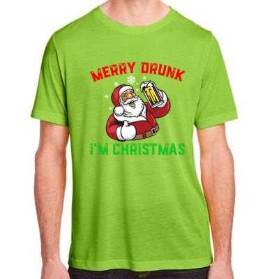 Merry Drunk IM Christmas Santa Ing Beer Gift Adult ChromaSoft Performance T-Shirt