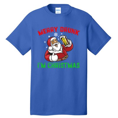 Merry Drunk IM Christmas Santa Ing Beer Gift Tall T-Shirt