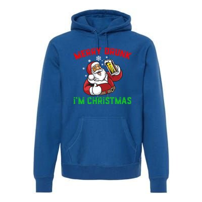 Merry Drunk IM Christmas Santa Ing Beer Gift Premium Hoodie