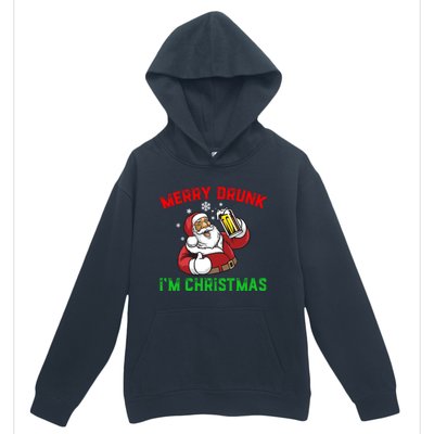 Merry Drunk IM Christmas Santa Ing Beer Gift Urban Pullover Hoodie