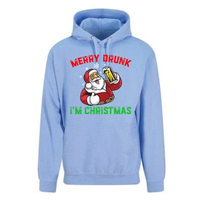 Merry Drunk IM Christmas Santa Ing Beer Gift Unisex Surf Hoodie