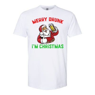 Merry Drunk IM Christmas Santa Ing Beer Gift Softstyle CVC T-Shirt