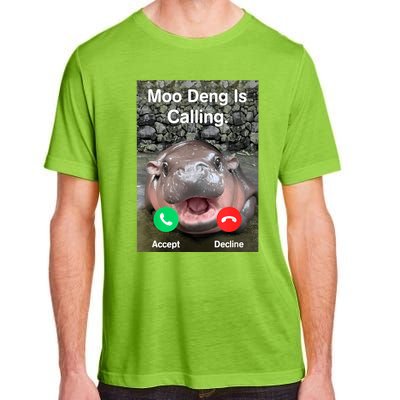 Moo Deng Is Calling Meme Funny Vintage Little Hippo Adult ChromaSoft Performance T-Shirt