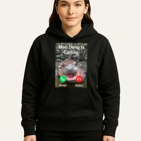 Moo Deng Is Calling Meme Funny Vintage Little Hippo Hoodie