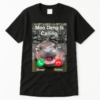 Moo Deng Is Calling Meme Funny Vintage Little Hippo Tall T-Shirt