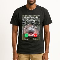 Moo Deng Is Calling Meme Funny Vintage Little Hippo Tall T-Shirt