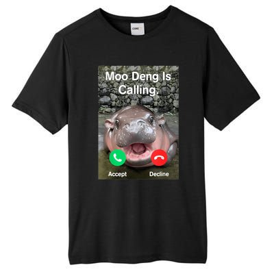 Moo Deng Is Calling Meme Funny Vintage Little Hippo Tall Fusion ChromaSoft Performance T-Shirt