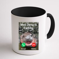 Moo Deng Is Calling Meme Funny Vintage Little Hippo Mug