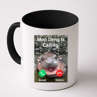 Moo Deng Is Calling Meme Funny Vintage Little Hippo Mug