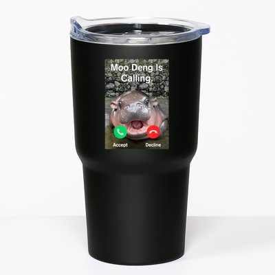 Moo Deng Is Calling Meme Funny Vintage Little Hippo Tumbler