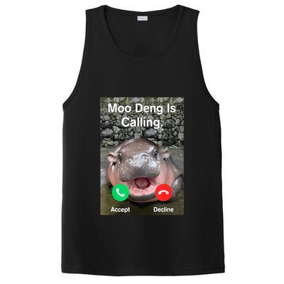 Moo Deng Is Calling Meme Funny Vintage Little Hippo PosiCharge Competitor Tank