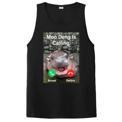 Moo Deng Is Calling Meme Funny Vintage Little Hippo PosiCharge Competitor Tank