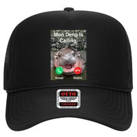 Moo Deng Is Calling Meme Funny Vintage Little Hippo Trucker Hat