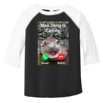 Moo Deng Is Calling Meme Funny Vintage Little Hippo Toddler Fine Jersey T-Shirt