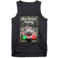 Moo Deng Is Calling Meme Funny Vintage Little Hippo Tank Top