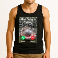 Moo Deng Is Calling Meme Funny Vintage Little Hippo Tank Top